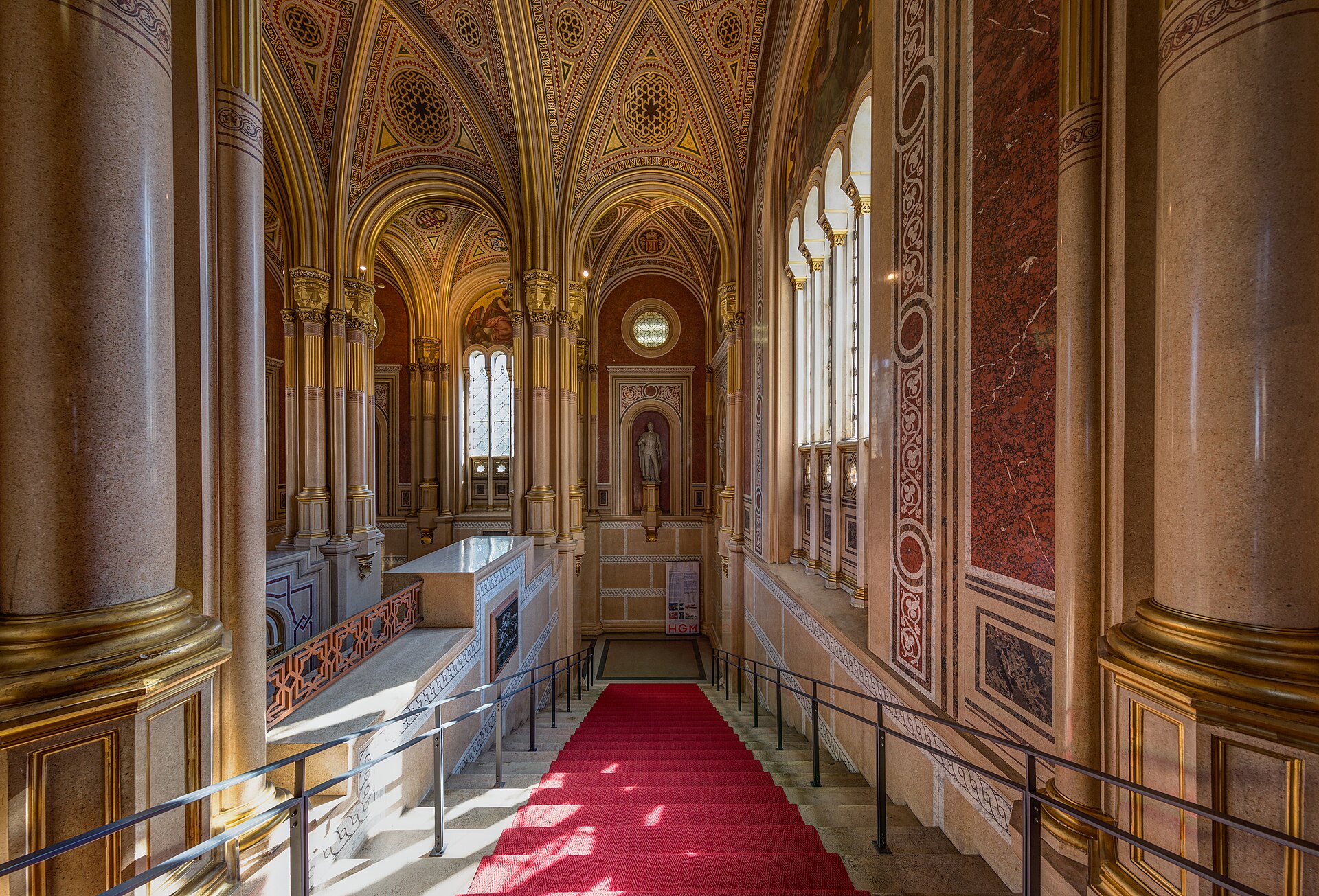 Arsenal Vienna red brick Gothic Revival fortress at golden hour