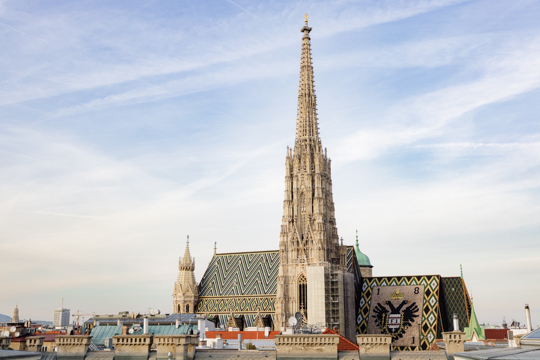 Stephansdom south tower with glazed-tile Habsburg eagle roof, Vienna — photo guide by Best Alex Shots